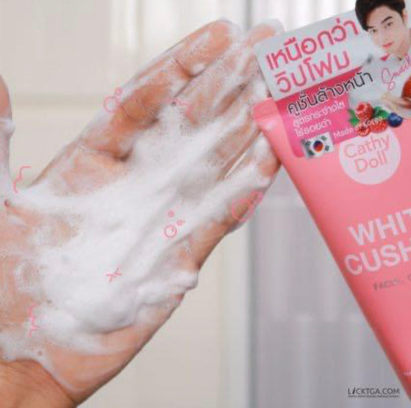 CATHY DOLL WHITE CUSHION FACIAL FOAM CLEANSER 120ml