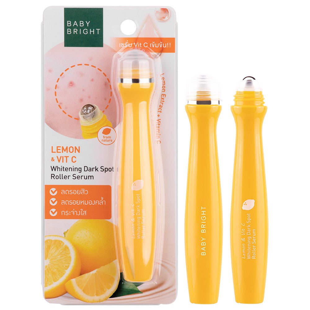 BABY BRIGHT LEMON & VITC WHITENING DARK SPOT ROLLER SERUM 15ml
