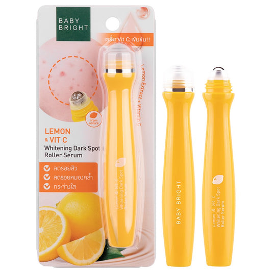 BABY BRIGHT LEMON & VITC WHITENING DARK SPOT ROLLER SERUM 15ml