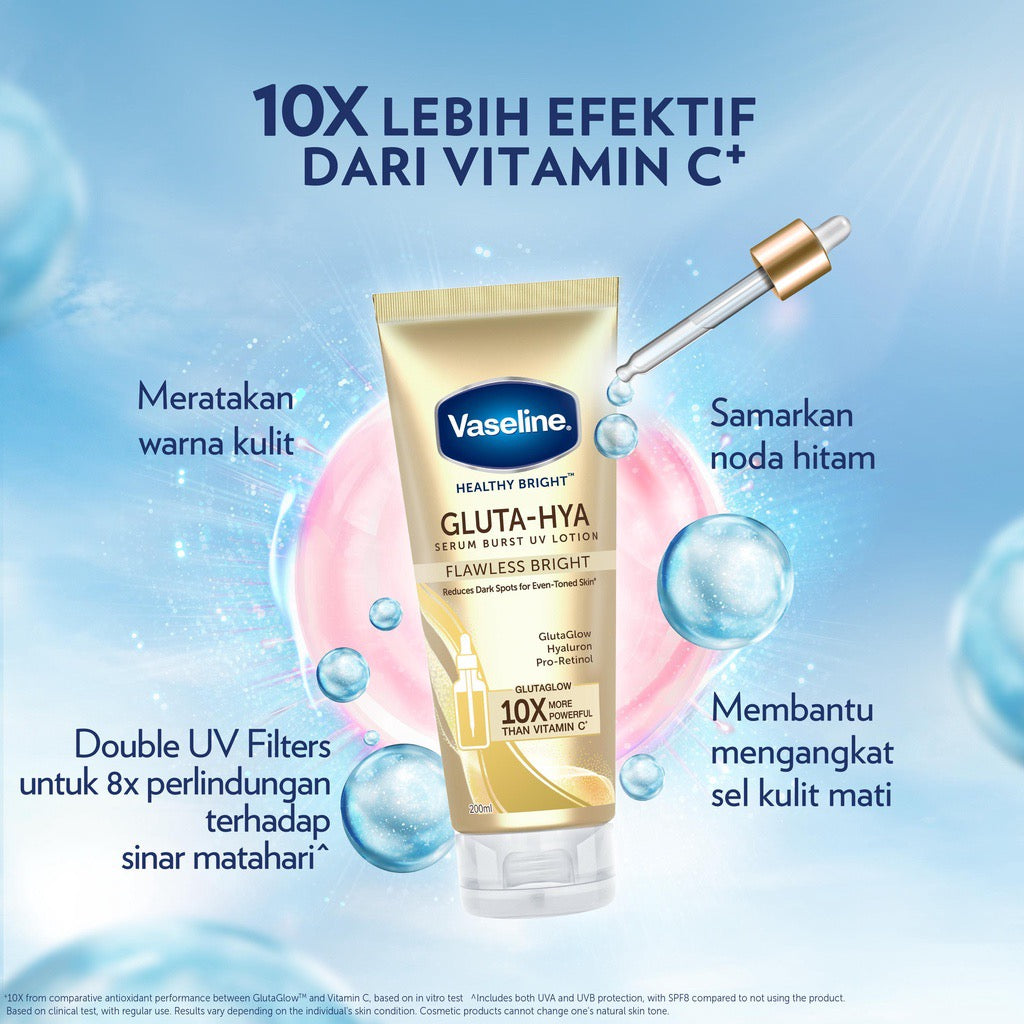 Vaseline Gluta-Hya Serum Burst Lotion Flawless Glow 330ml