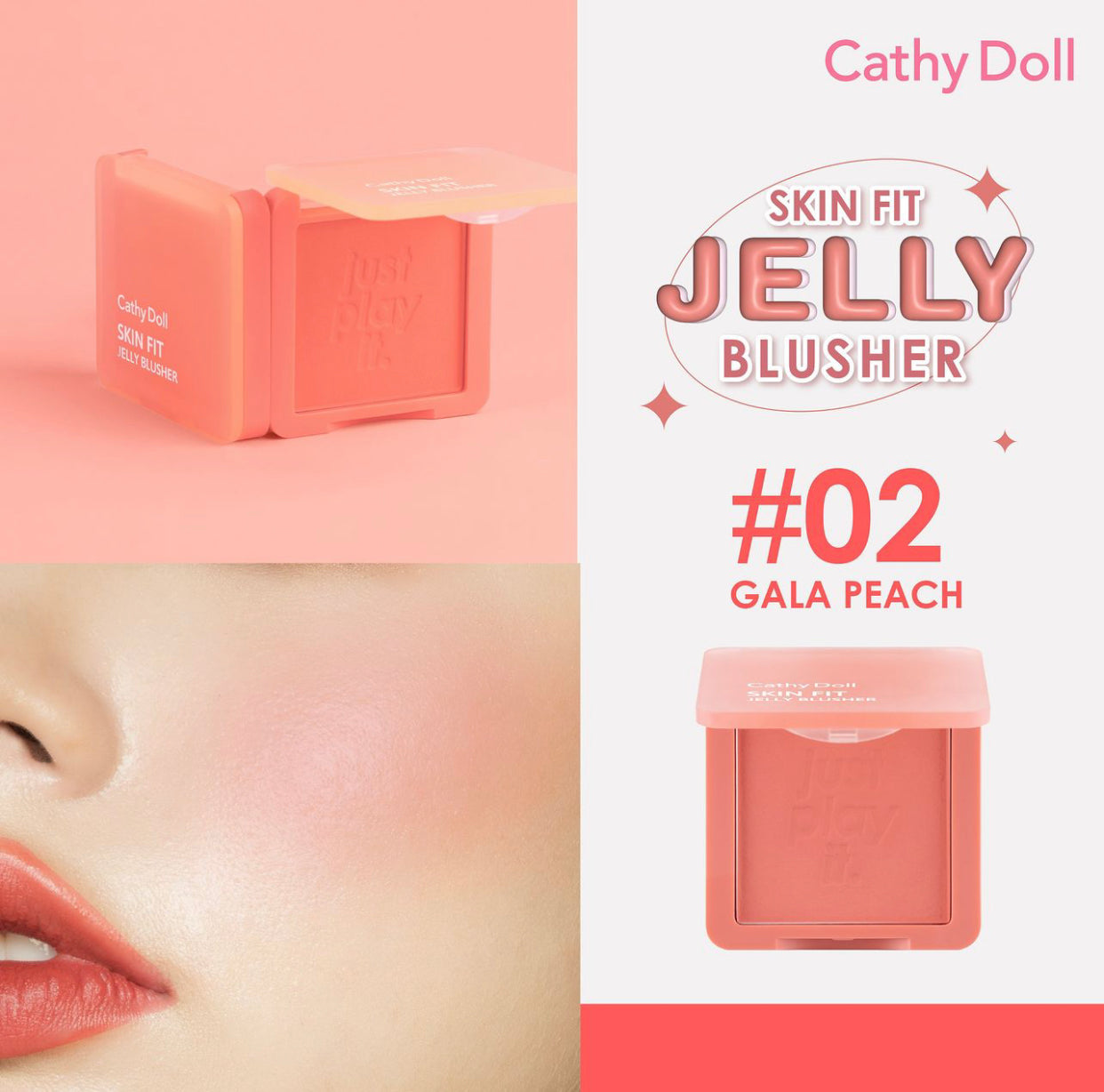 Cathy Doll Skin Fit Jelly Blusher 6g