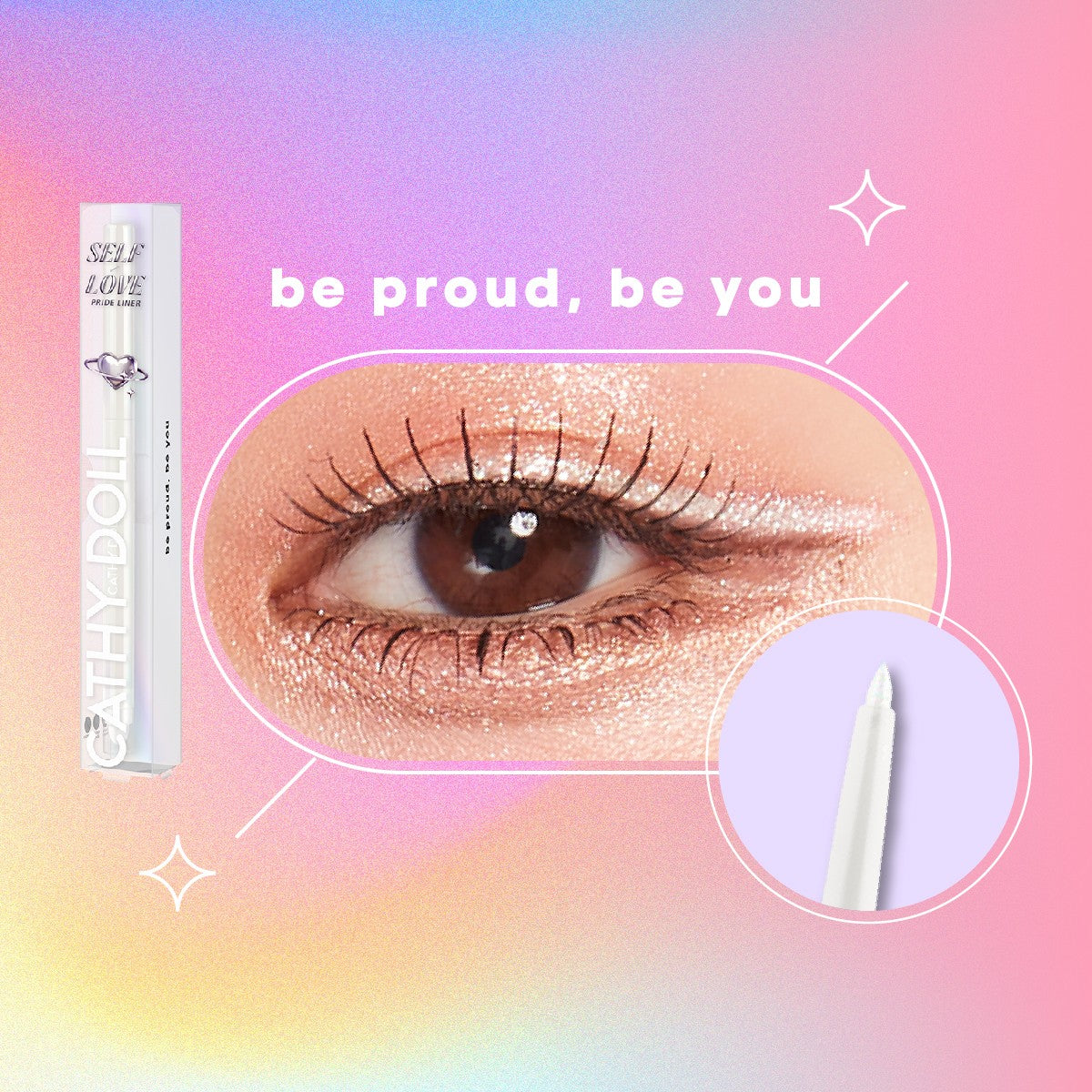 Cathy Doll Self-Love Pride Liner (white )