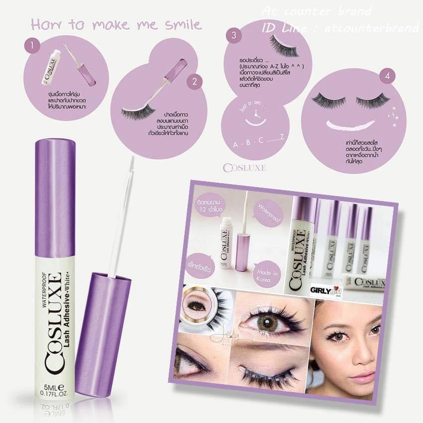 Cosluxe Lash Adhesive Waterproof & Long-Wearing Formula White 5ml