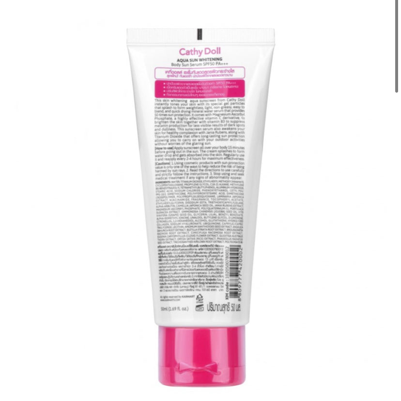 Cathy Doll Aqua Sun Whitening Body Sun Serum SPF50 PA+++ 50ml