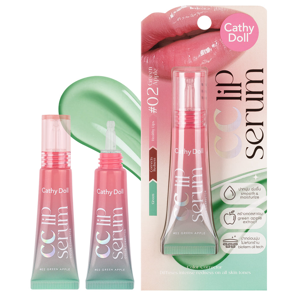 Cathy Doll CC Lip Serum Color Corrector #02 Green Apple