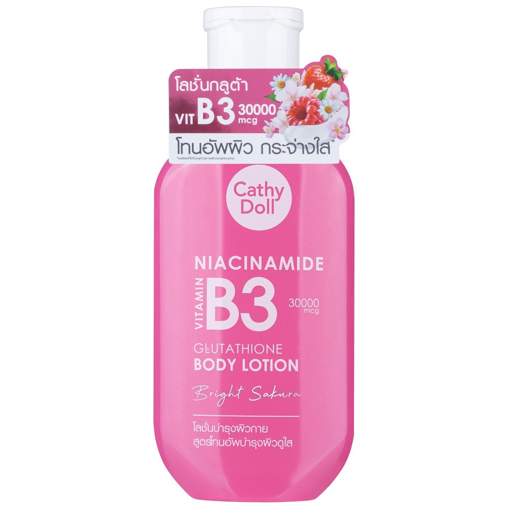 Cathy Doll Niacinamide Vitamin B3 Glutathione Body Lotion Bright Sakur – SAMSAO THAI COSMETIC
