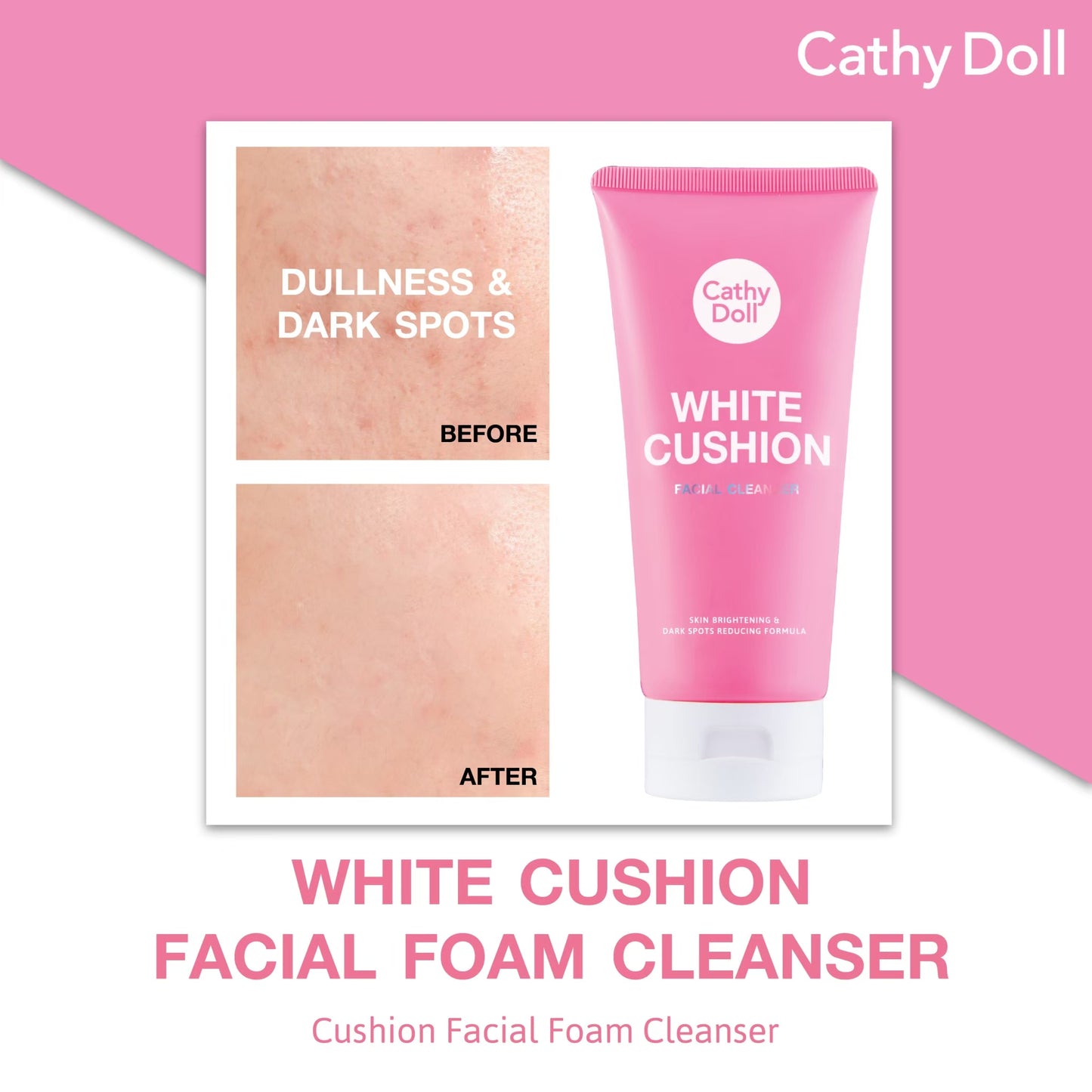 CATHY DOLL WHITE CUSHION FACIAL FOAM CLEANSER 120ml