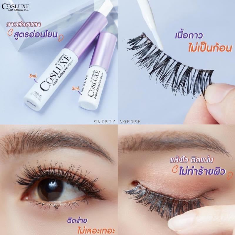 Cosluxe Lash Adhesive Waterproof & Long-Wearing Formula White 5ml