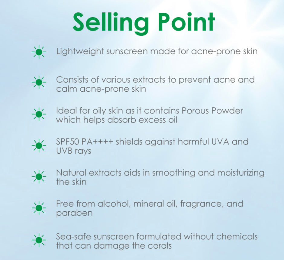 CATHY DOLL ANTI ACNE SUN MATTE SPF50 PA++++ 40g