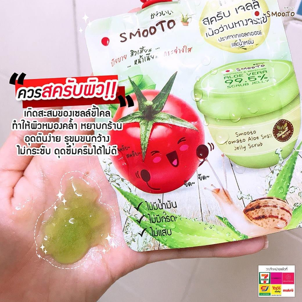 Smooto Japan Tomato Aloe Snail Jelly Scrub