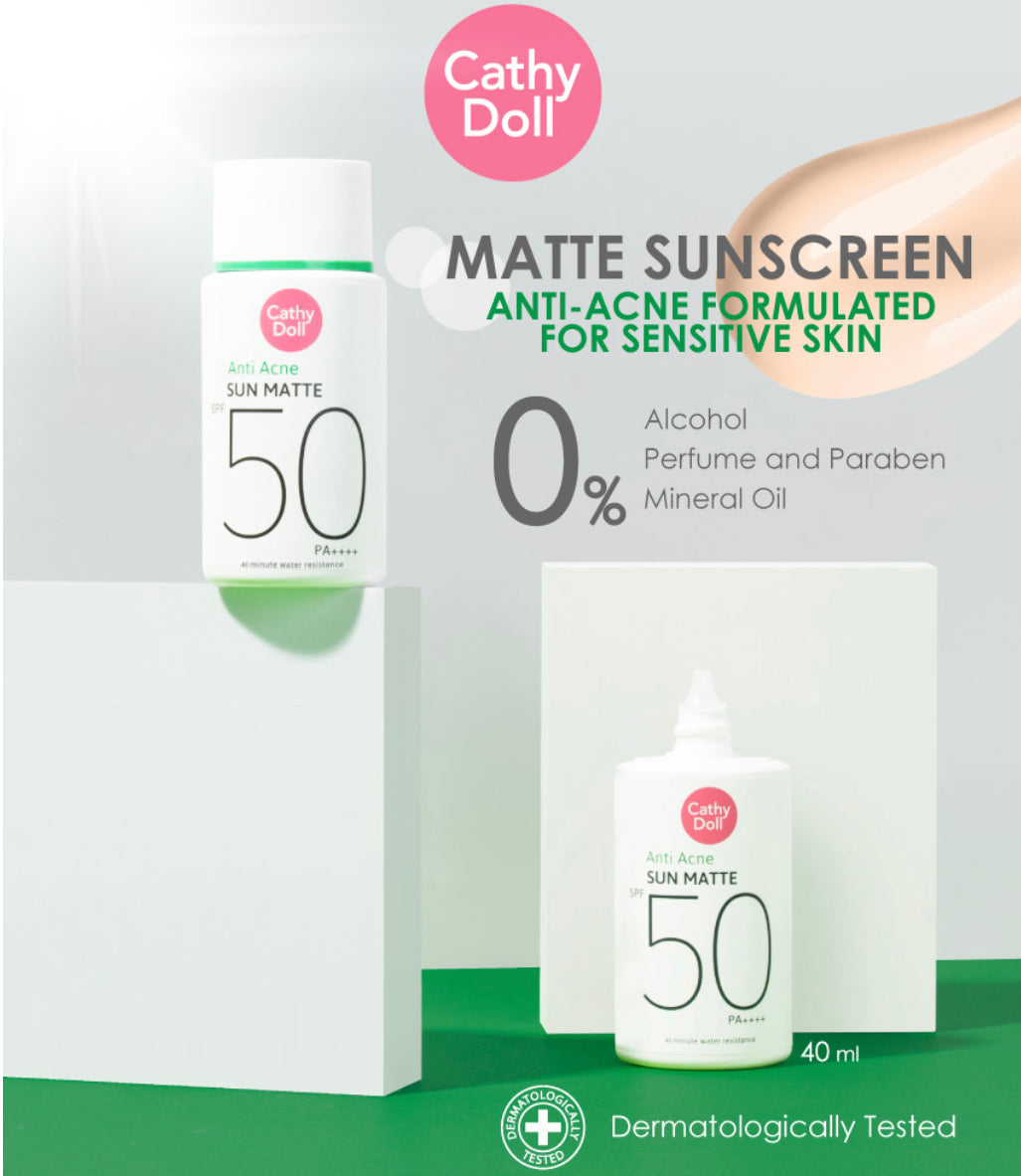 CATHY DOLL ANTI ACNE SUN MATTE SPF50 PA++++ 40g