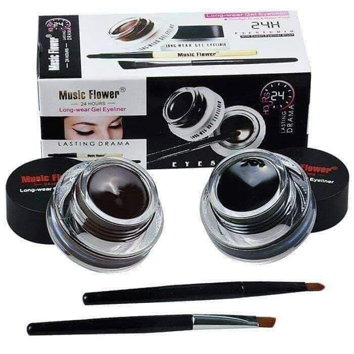 Music flower 24H Lasting Waterproof Eyebrow and Eyeliner Cream 3g+3g
