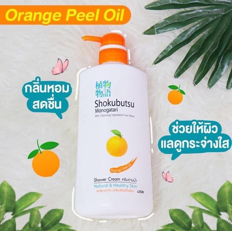 Shokubutsu Monogatari Orange Peel Oil Shower Cream 500ml