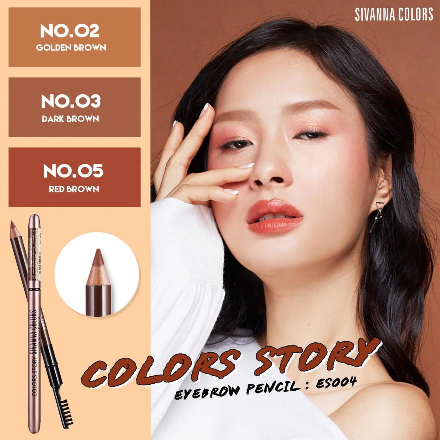 Sivanna Colors Story Waterproof Silky Eyebrow Pencil