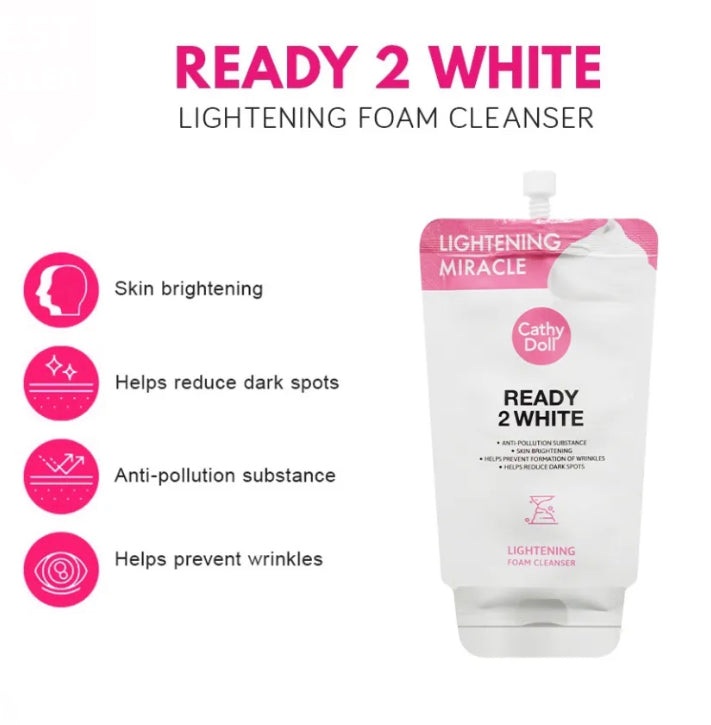 Cathy Doll Ready 2 White Lightening Foam Cleanser 12ml