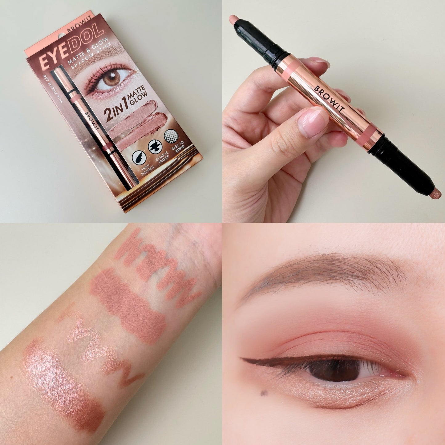 Browit Eyedol Matte & Glow Shadow Stick