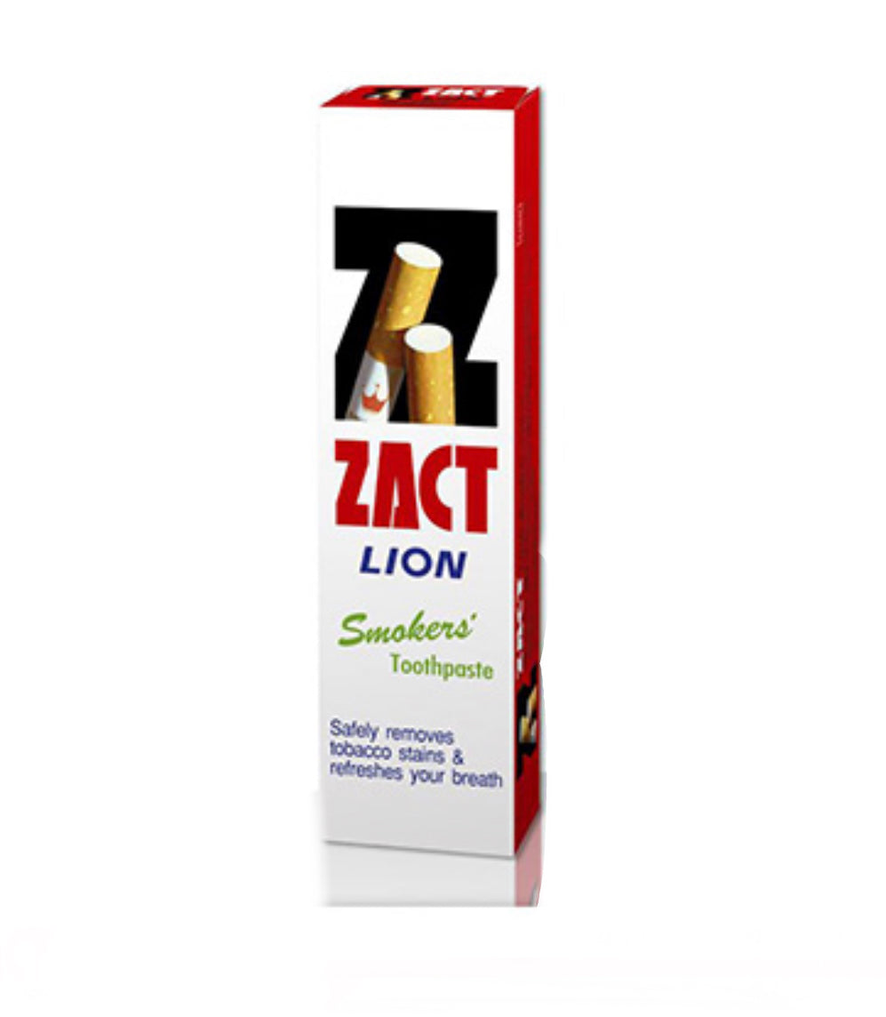 ZACT LION ยาสีฟันสโมคเกอร์สฟันขาว 160ก