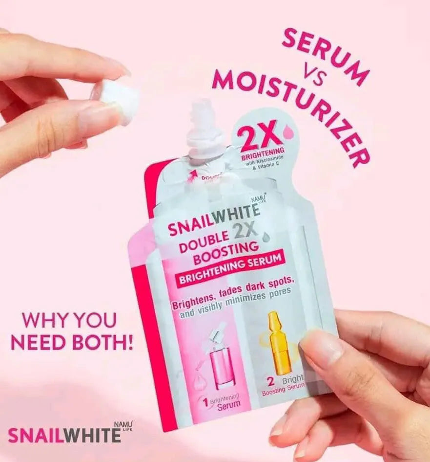 Snail White Double Boosting Brightening Serum 4ml+4ml