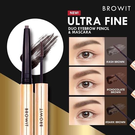 Browit Ultra Fine Duo Eyebrow Pencil & Mascara 0.16G+1.26G