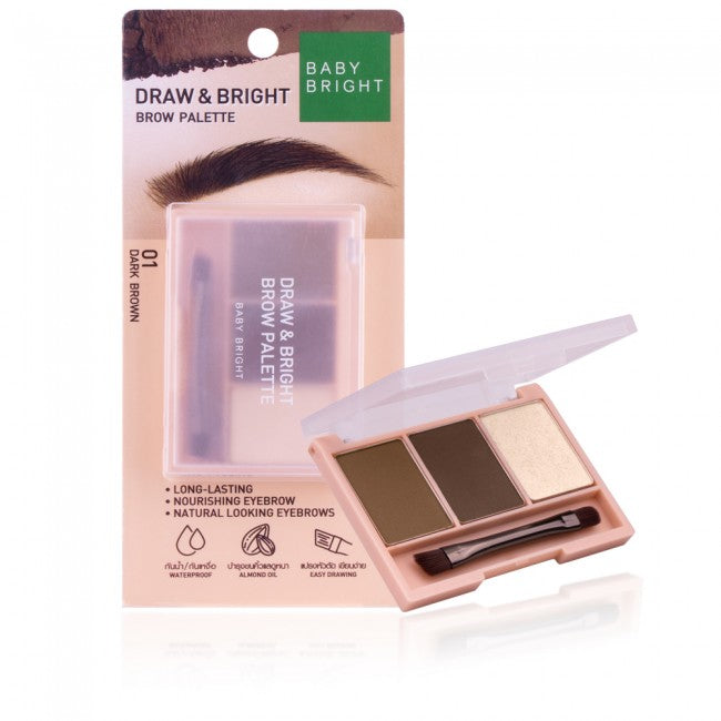 Baby Bright Draw &amp; Bright Brow Palette 0.86GX 3 สี