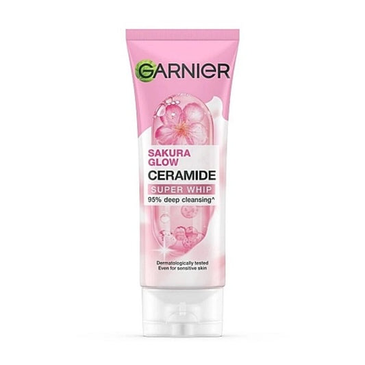 Garnier Sakura Glow Ceramide Super Whip Face Wash 100ml