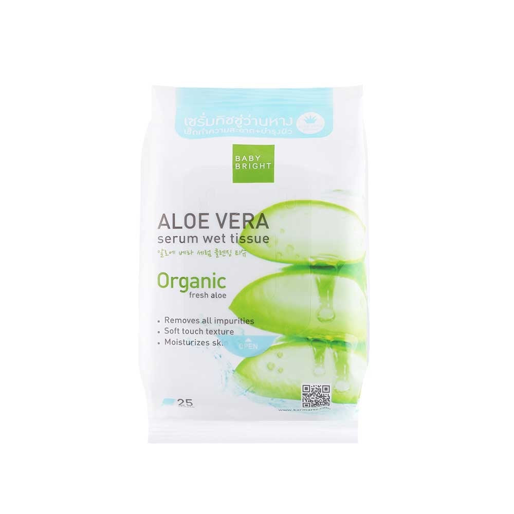 Baby Bright Aloe Vera Serum Wet Tissue 25Sheets