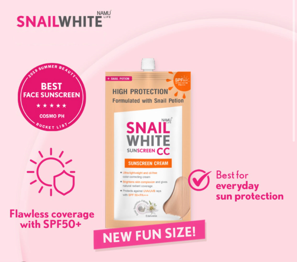 Namu Life Snail White Sunscreen CC Cream 6ml