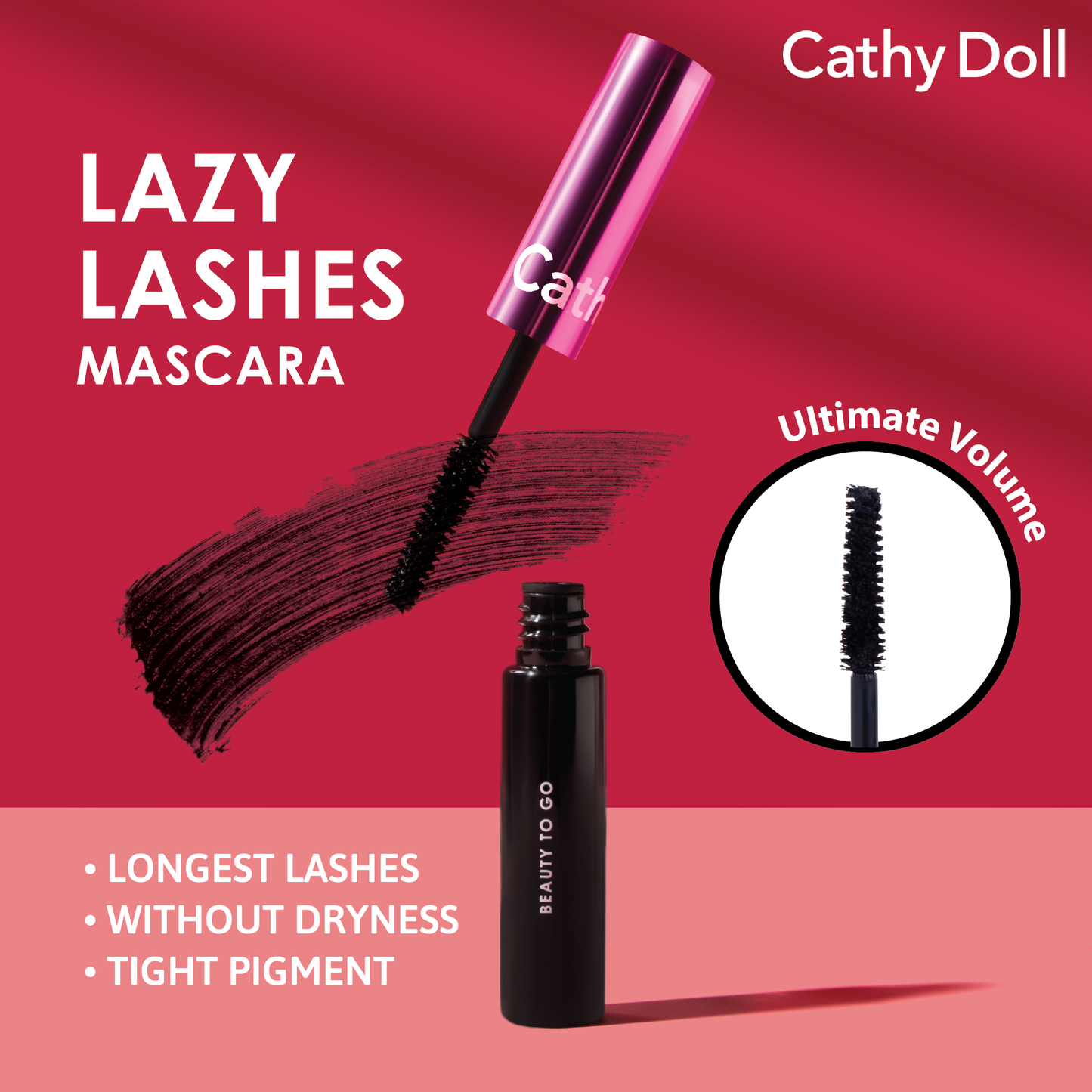 Cathy Doll Beauty To Go Lazy Lashes Mascara 4G. เคที่ดอลล์ บิวตี้ทูโกเลซี่แลชมาสคาร่า 4G