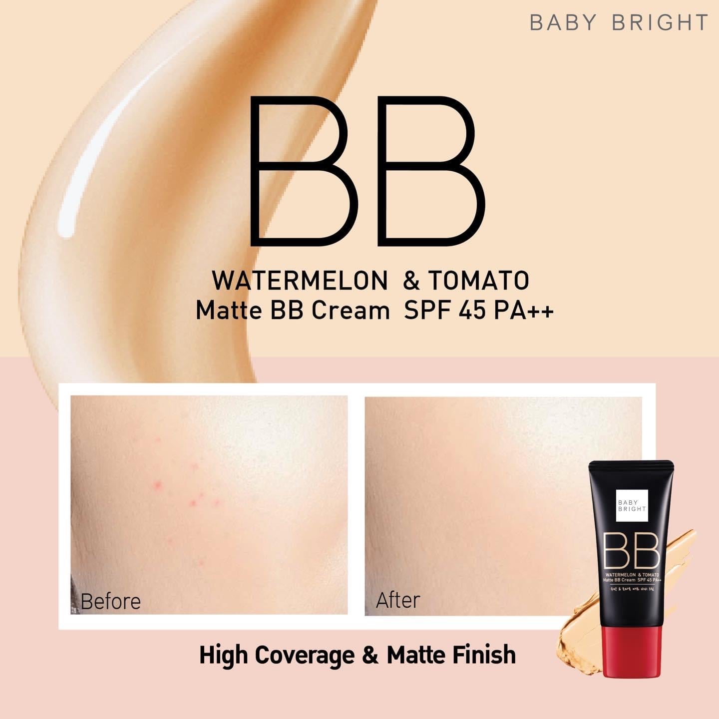 Baby Bright Watermelon & Tomato Matte BB Cream SPF 45 PA++