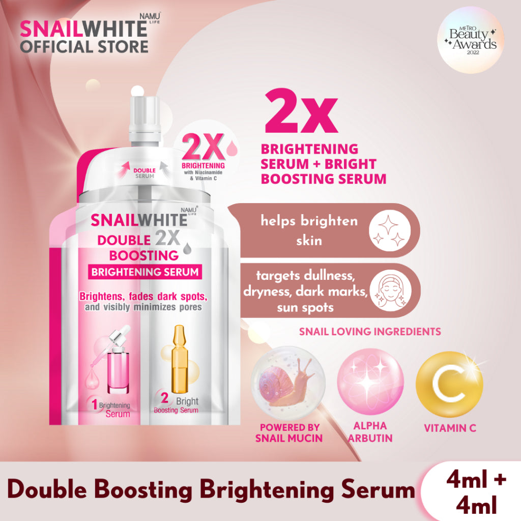 Snail White Double Boosting Brightening Serum 4ml+4ml