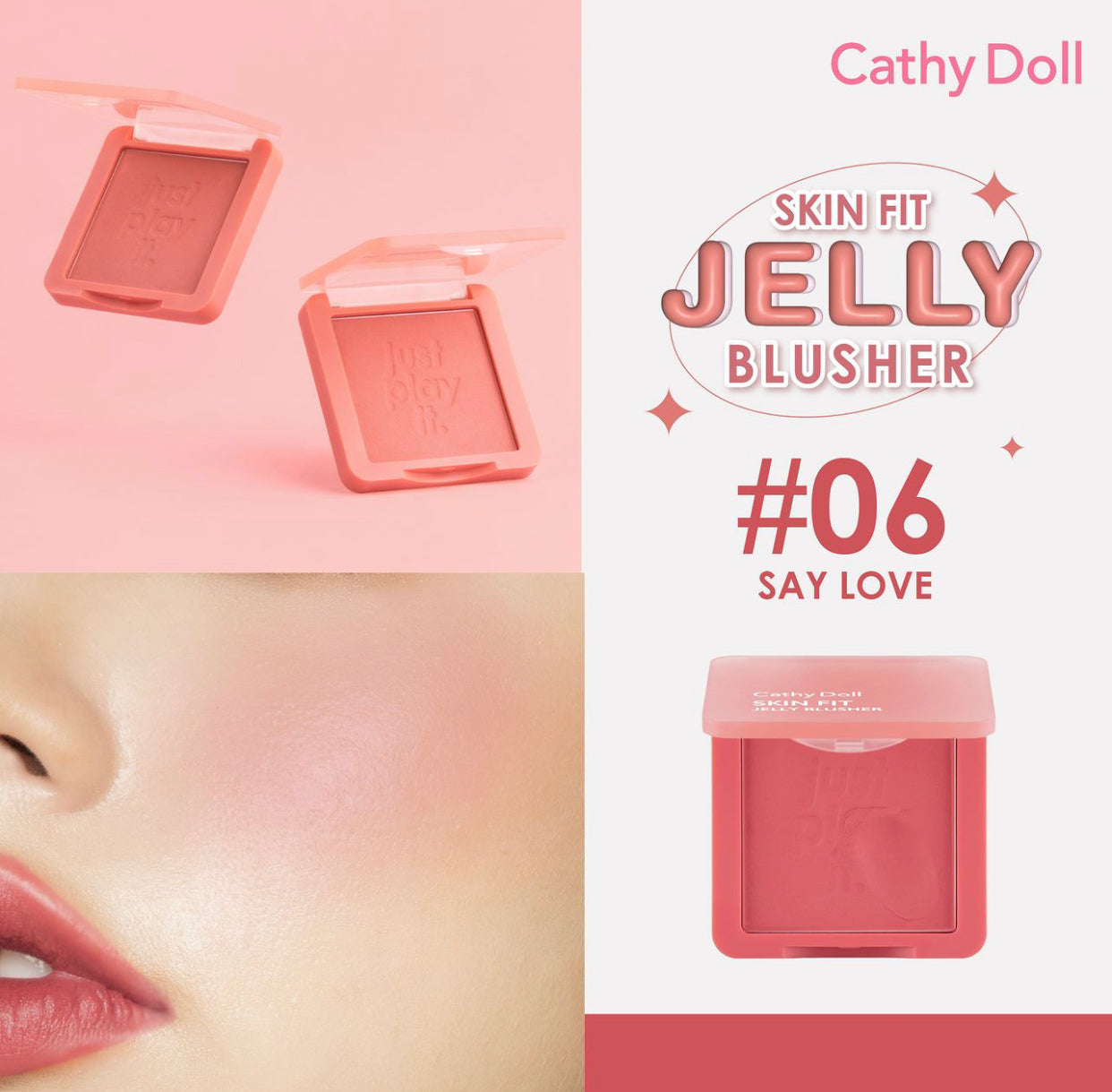 Cathy Doll Skin Fit Jelly Blusher 6g