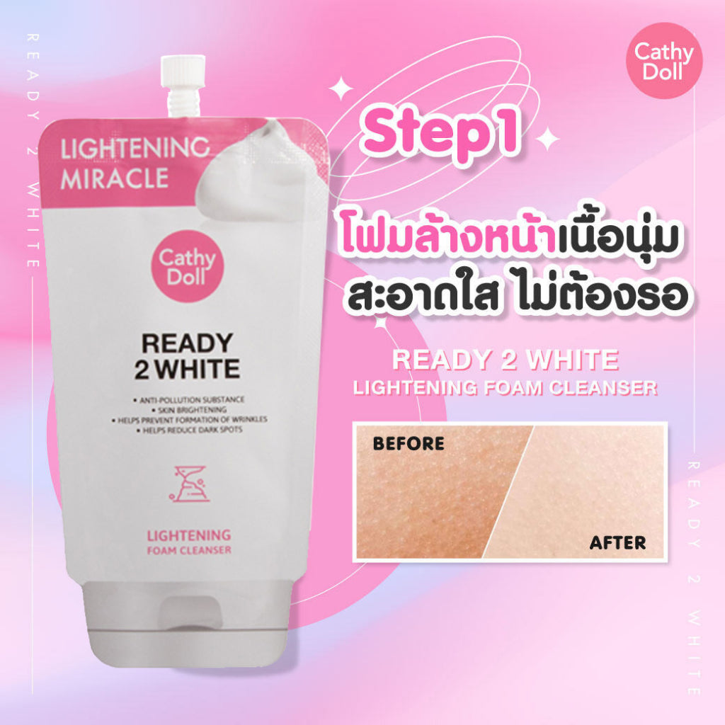 Cathy Doll Ready 2 White Lightening Foam Cleanser 12ml