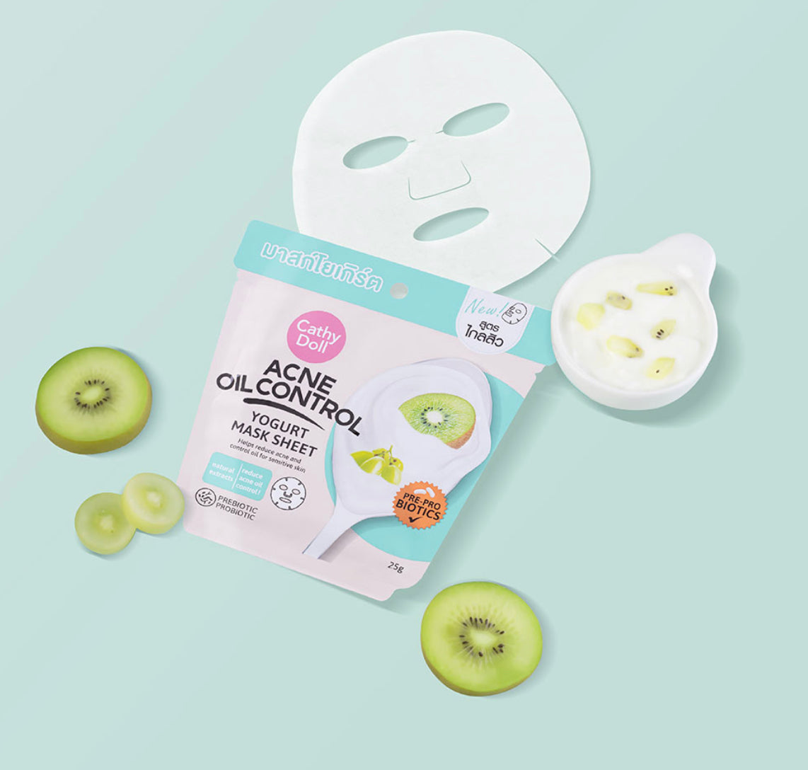 Cathy Doll Acne Oil Control Yogurt Mask Sheet 25g