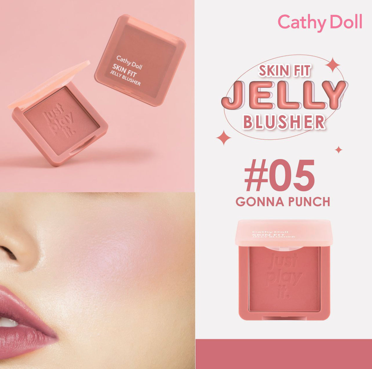 Cathy Doll Skin Fit Jelly Blusher 6g