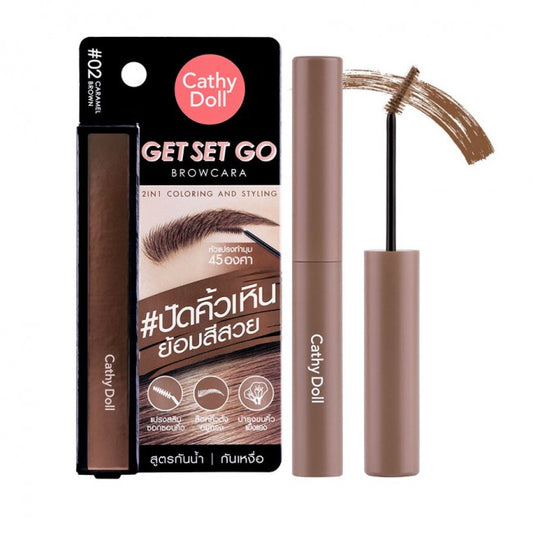 Cathy Doll Get Set Go Browcara #02 Caramel Brown